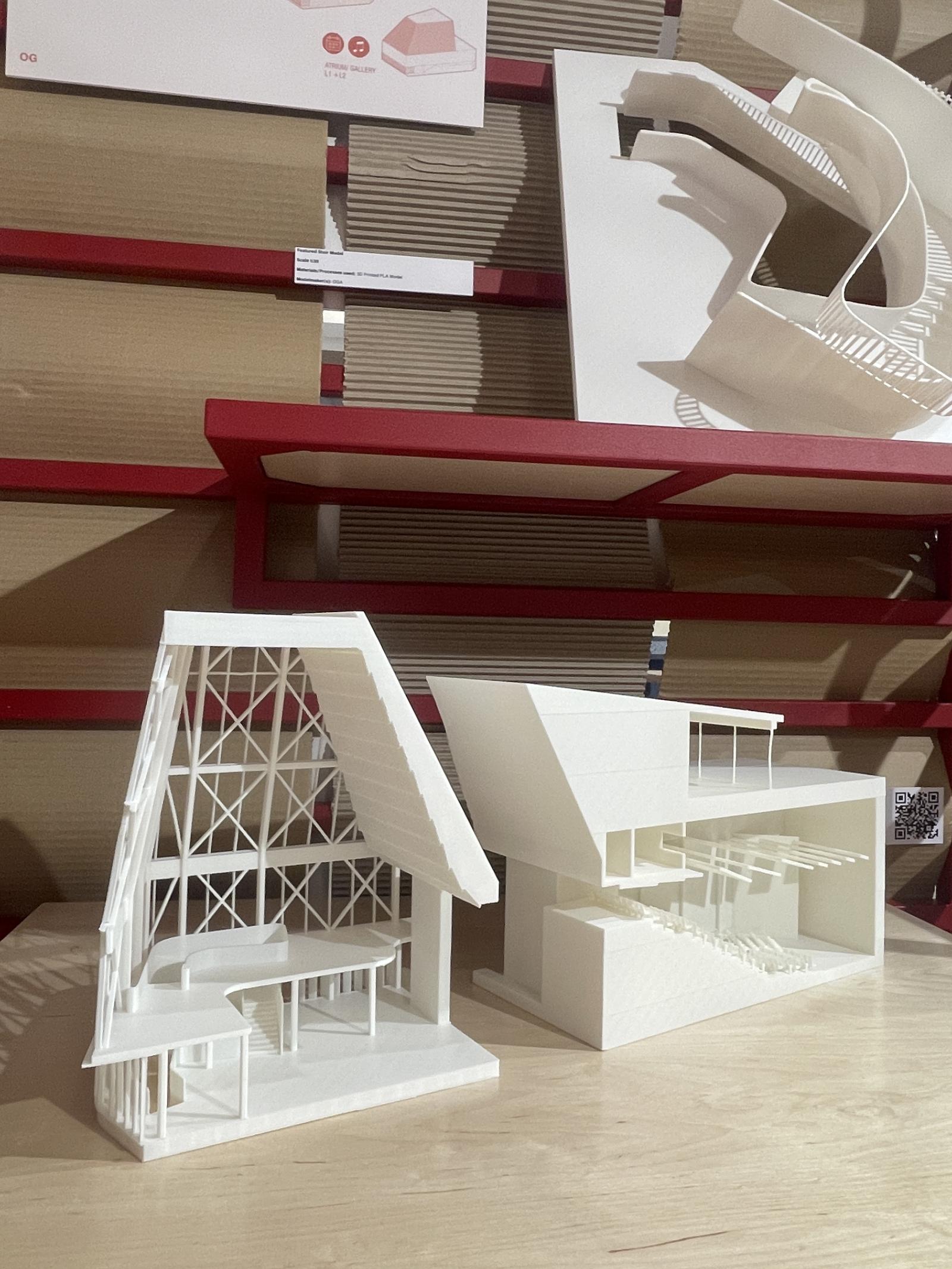 1:100 Theatre and Atrium section models