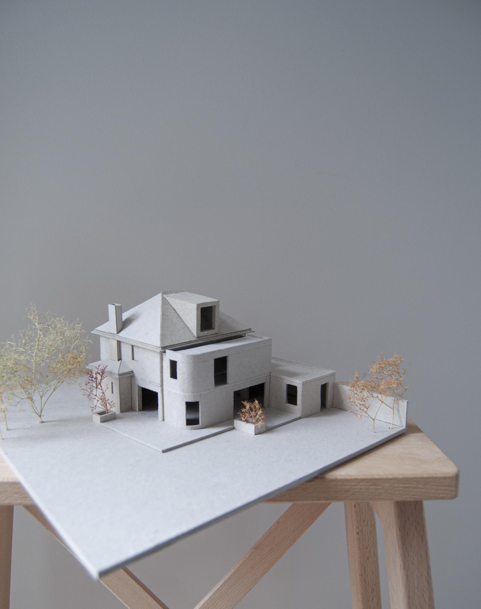 The Croft - 1:100 existing house model with optional iterations